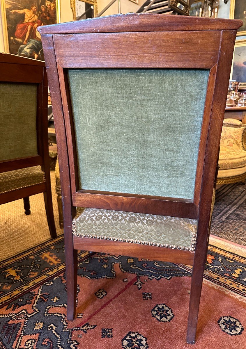 Pair Of Mahogany Empire Armchairs Early Nineteenth Century-photo-5