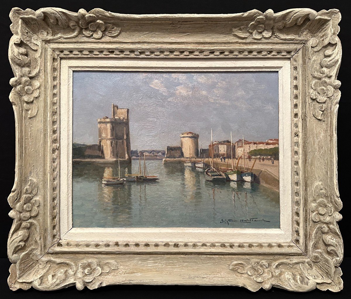 Tableau Marine  Port De La Rochelle Par Christian Couillaud