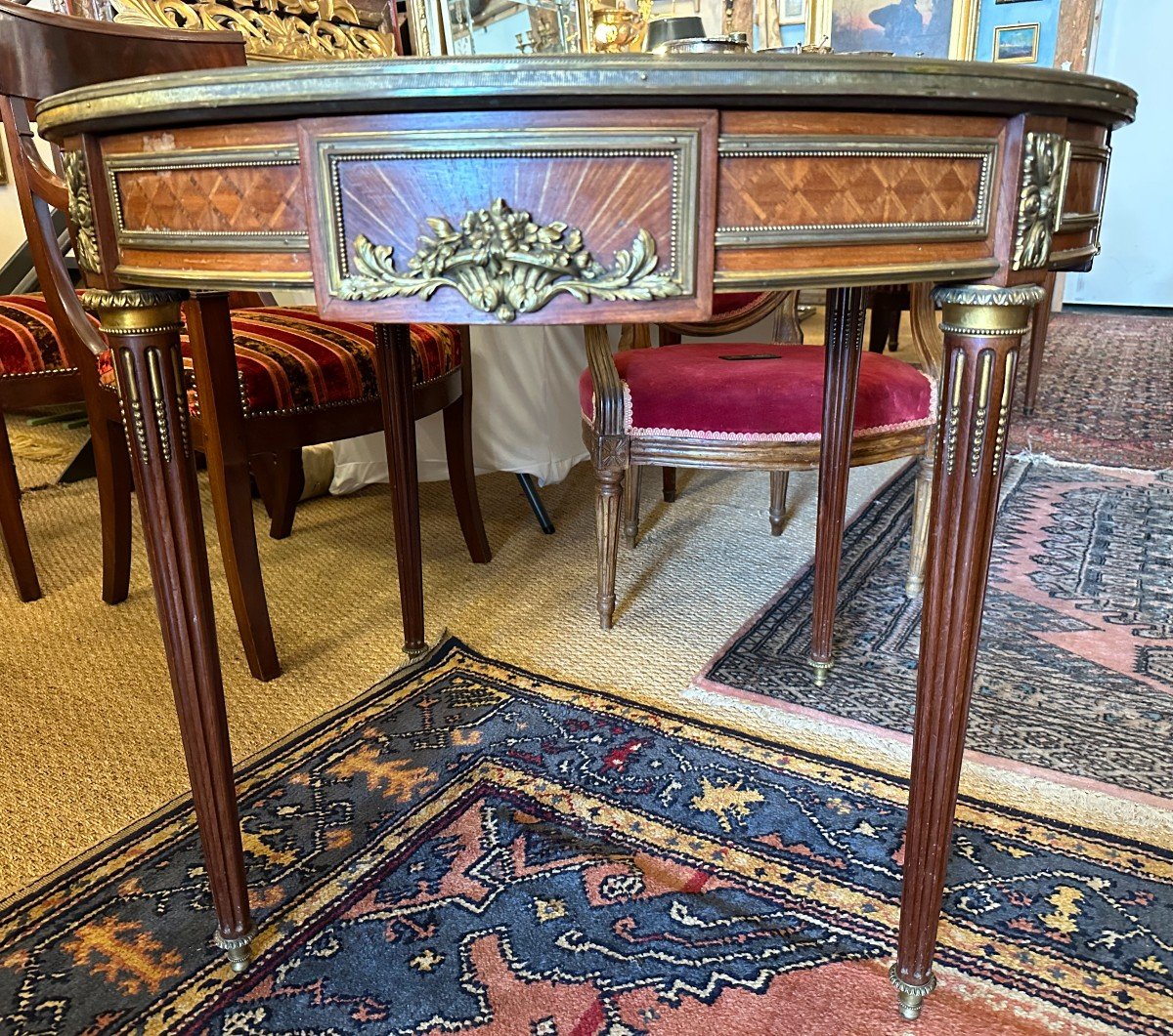 Table Guéridon Louis XVI Marqueterie Époque Napoléon III XIXème-photo-2