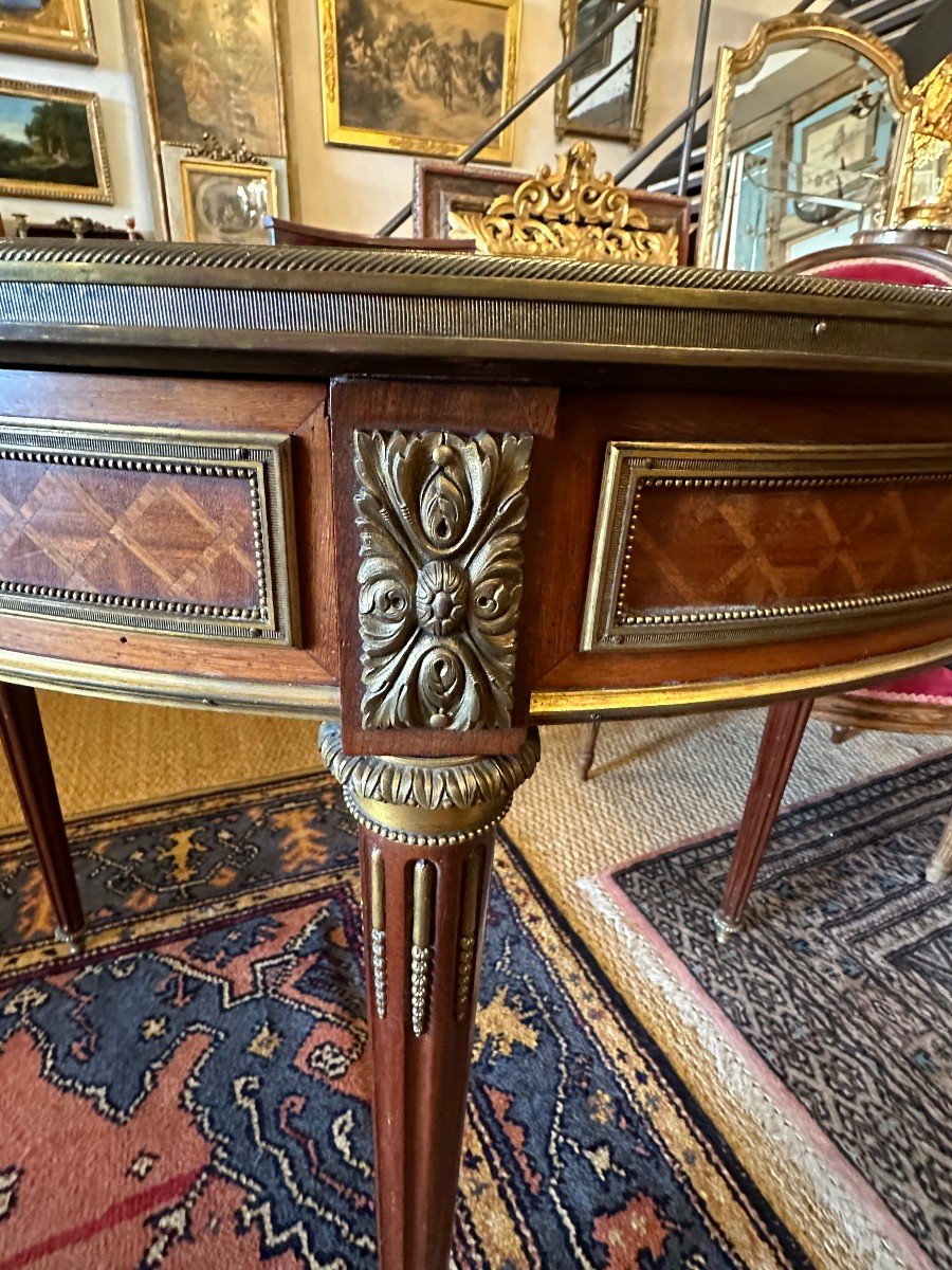 Table Guéridon Louis XVI Marqueterie Époque Napoléon III XIXème-photo-3