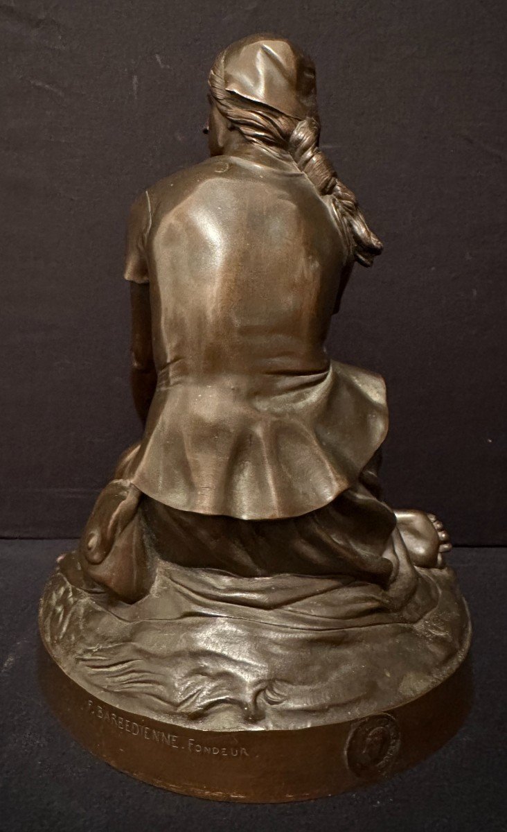Joan Of Arc Bronze By Henri Chapu Barbedienne Foundeur  Nineteenth Century-photo-3