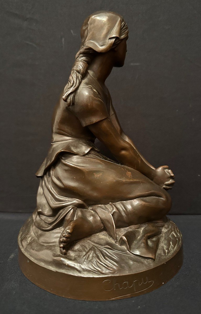 Joan Of Arc Bronze By Henri Chapu Barbedienne Foundeur  Nineteenth Century-photo-4