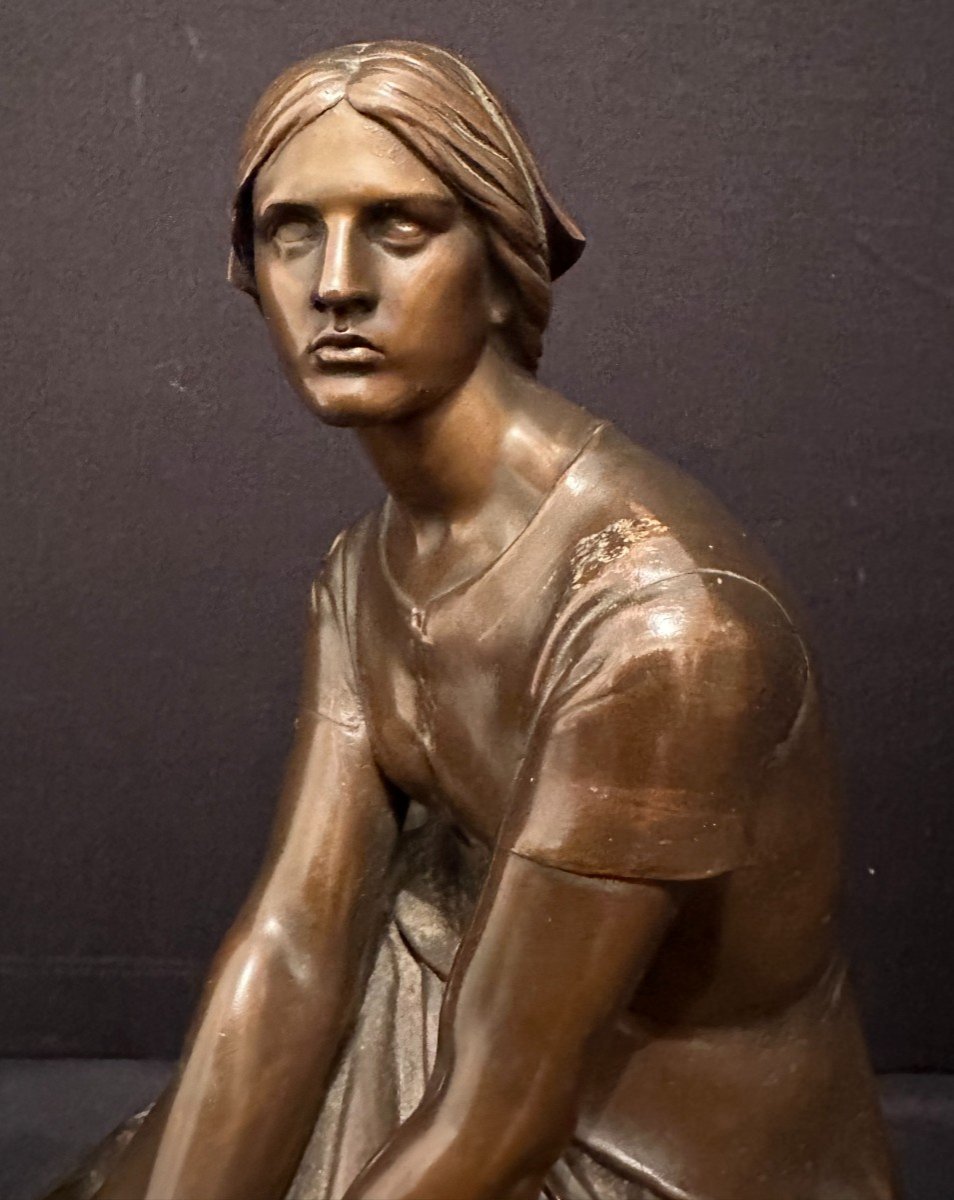 Joan Of Arc Bronze By Henri Chapu Barbedienne Foundeur  Nineteenth Century-photo-1