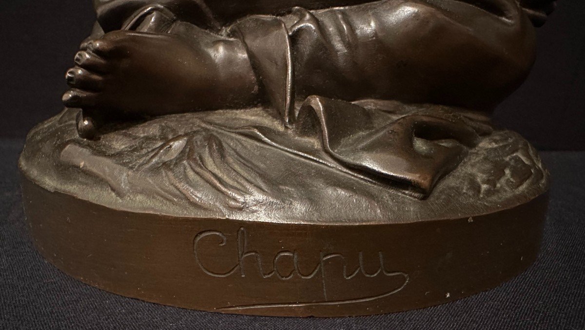 Joan Of Arc Bronze By Henri Chapu Barbedienne Foundeur  Nineteenth Century-photo-6