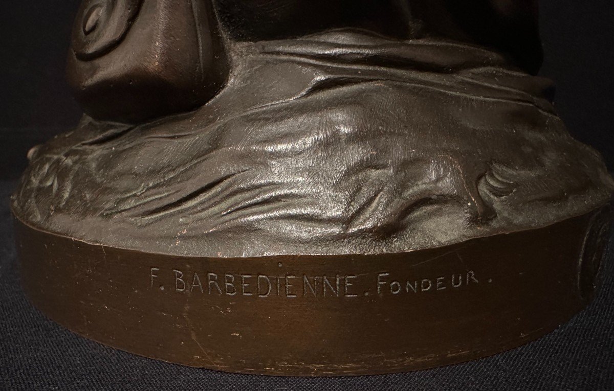 Bronze Jeanne d'Arc à Domrémy Par Henri Chapu Barbedienne Fondeur XIXème-photo-7