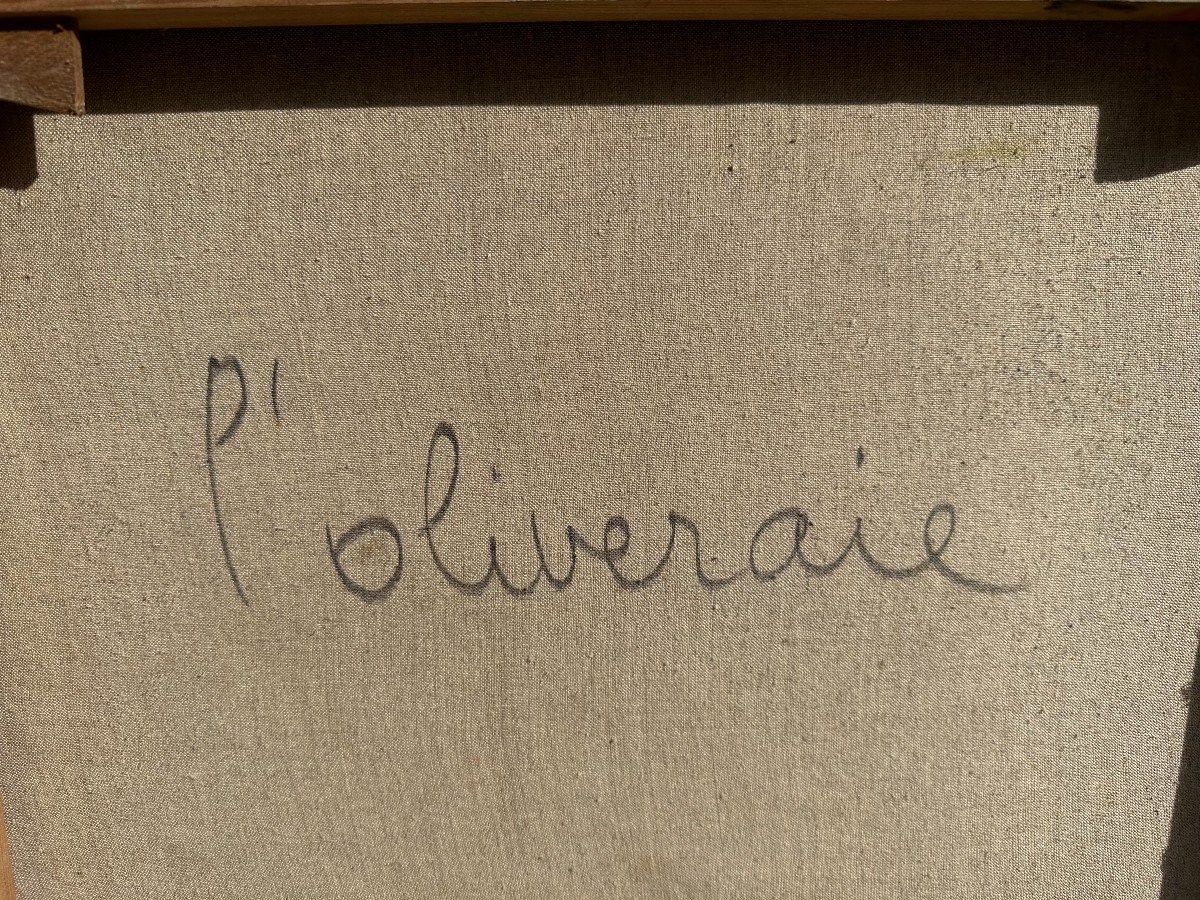 Provence Michel Jouenne  Grand Tableau  l'Oliveraie  100 X 73 Cm-photo-8
