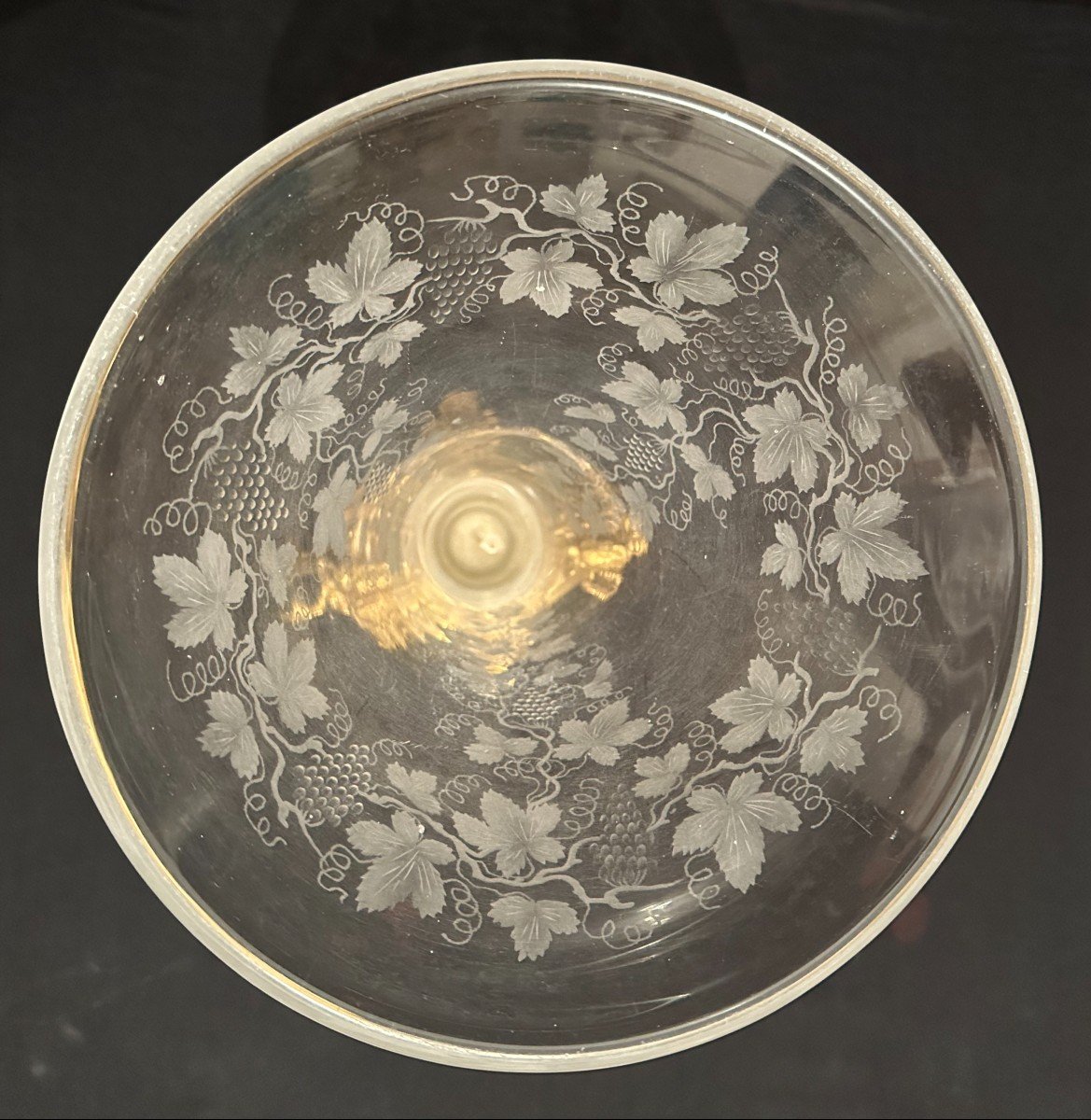 Vase Cornet Cristal Et Bronze Doré Aux Amours Fin XIXème-photo-7