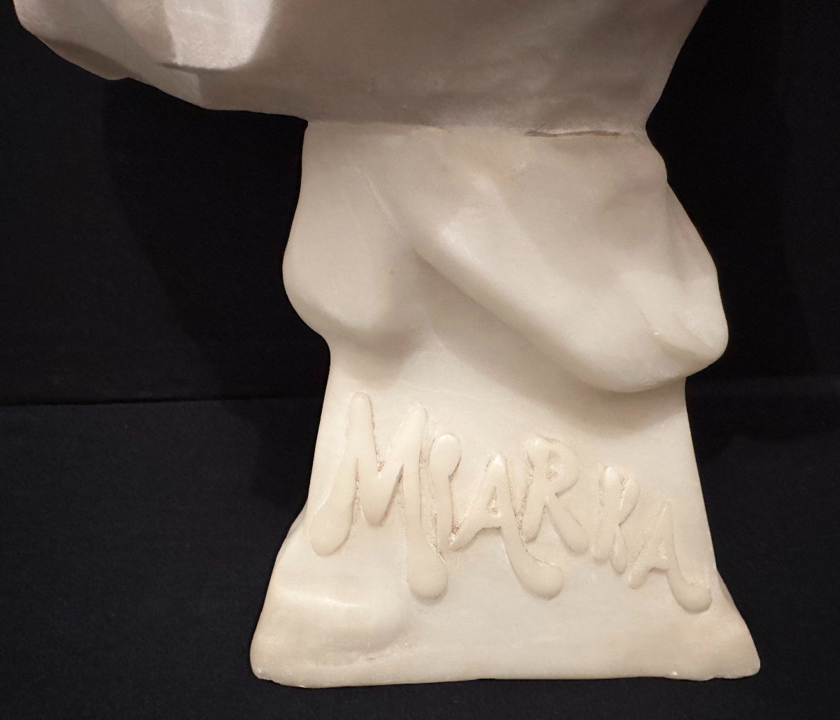 Art Nouveau Carrara Marble Bust Miarka Or The Young Gypsy By Emmanuel Villanis Nineteenth -photo-3