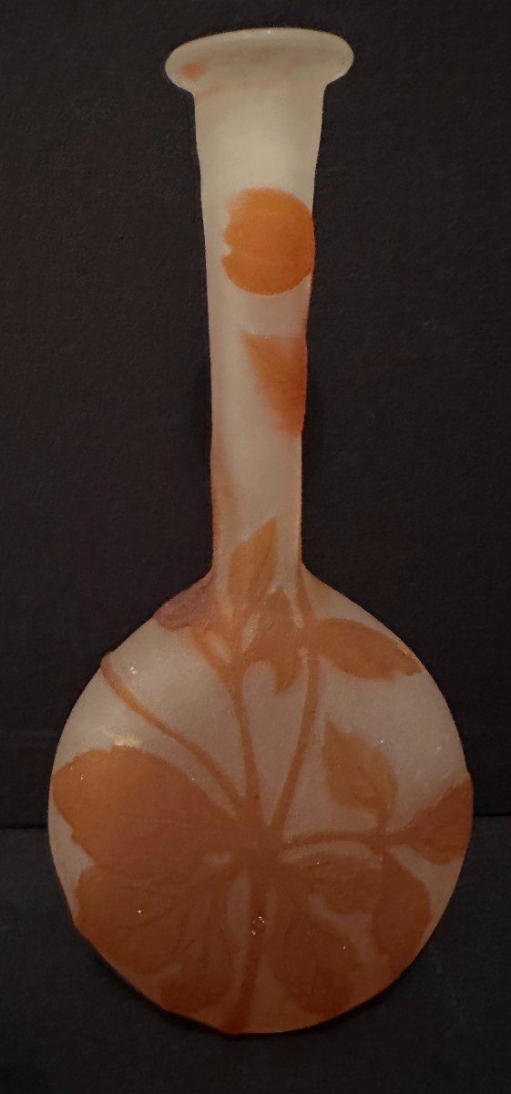 émile Gallé Soliflore Vase With Clematis
