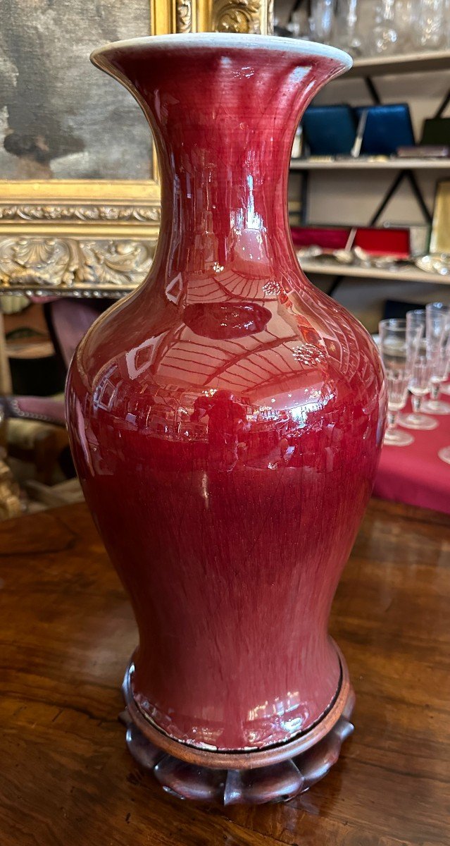 China Sang De Boeuf Porcelain Vase Late 19th Century