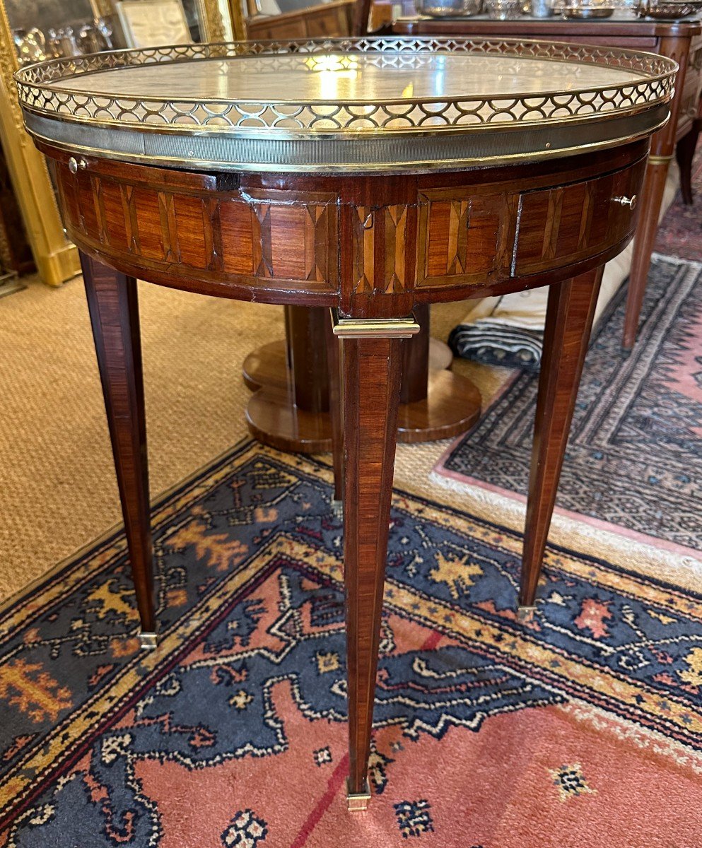 Table Bouillotte Marqueterie Époque Directoire 