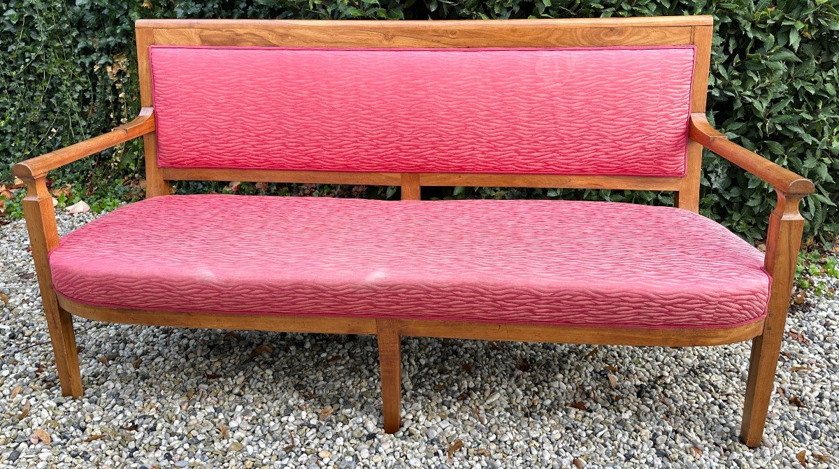 Cherry Wood Sofa Bench Directoire Period Late 18th Century