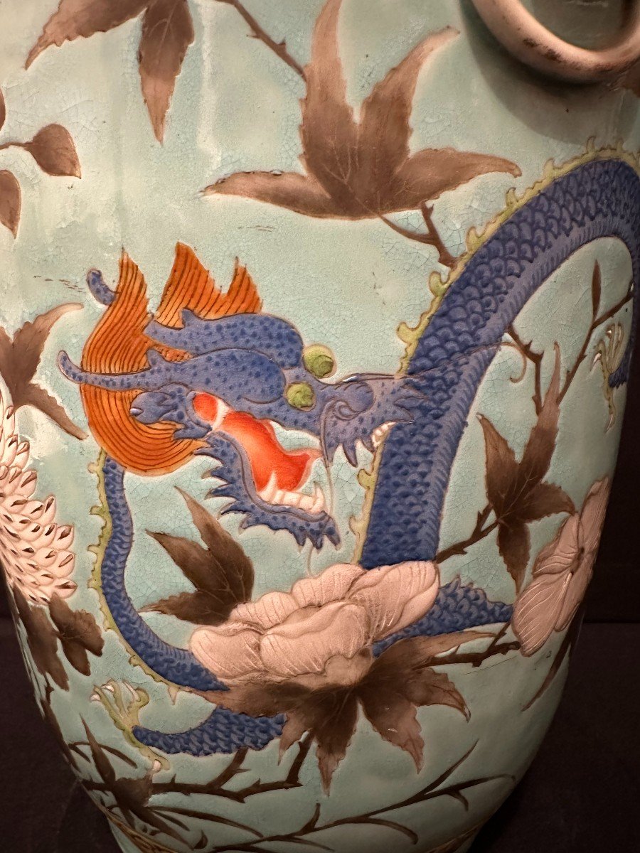 China Porcelain Vase Dayazhai Style With Dragons Guangxu Period Late 19th Century-photo-5