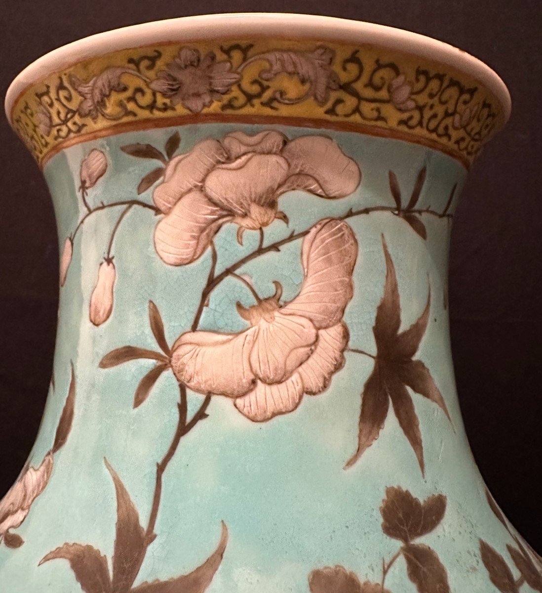 China Porcelain Vase Dayazhai Style With Dragons Guangxu Period Late 19th Century-photo-6