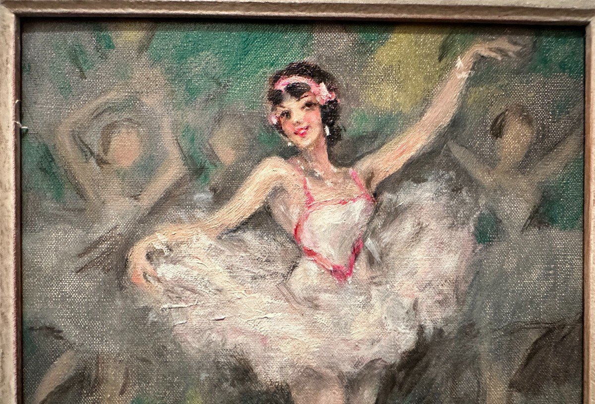 Tableau Les Ballerines Par Marcel Bloch Début XXème-photo-4