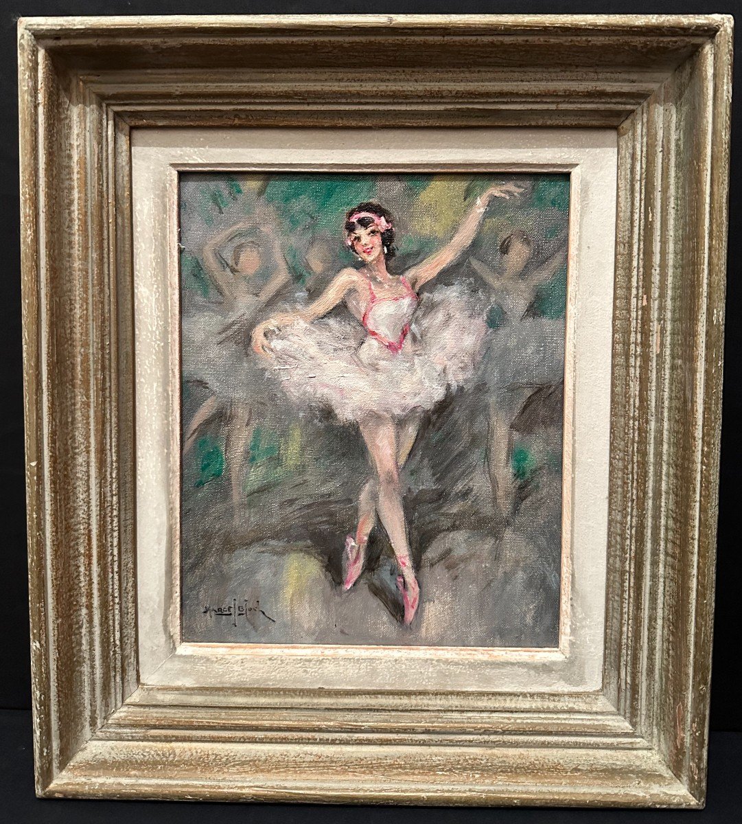 Painting The Ballerinas By Marcel Bloch Early 20th Century