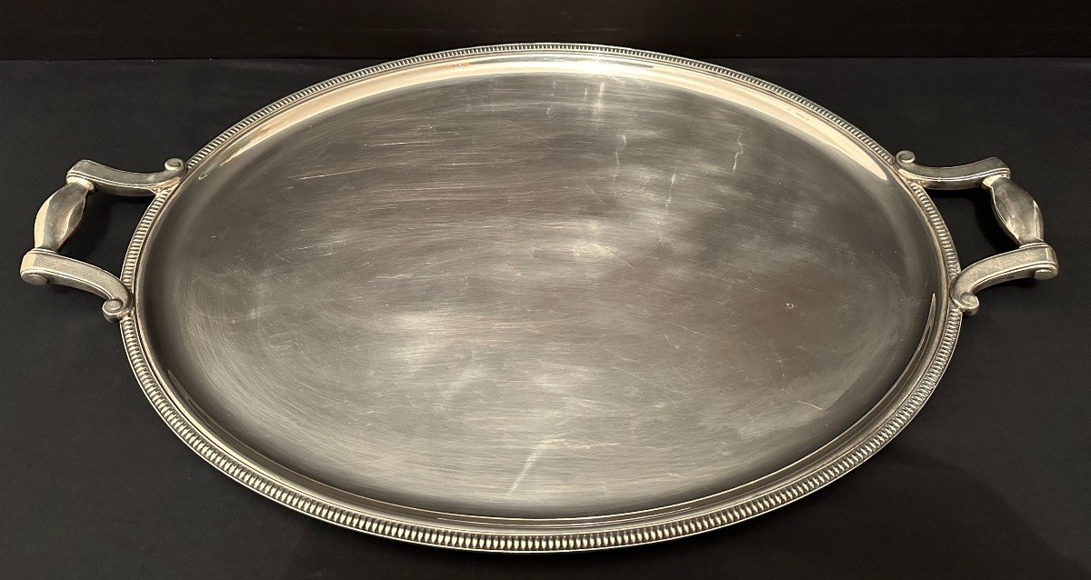 Service à Thé Et à Café Christofle Avec Son Plateau 62,5 cm-photo-6