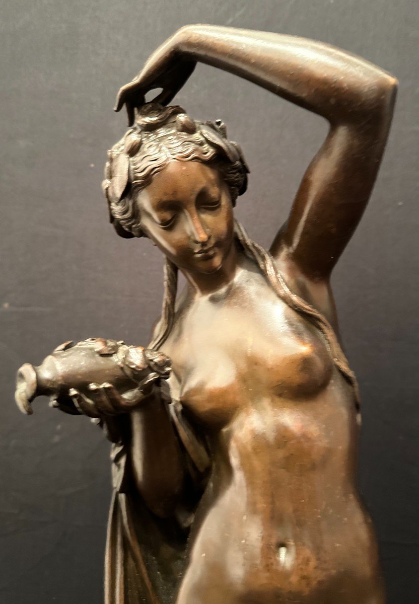 Grand Bronze Femme Amphitrite 60,5 Cm d'Après James Pradier XIXème-photo-2