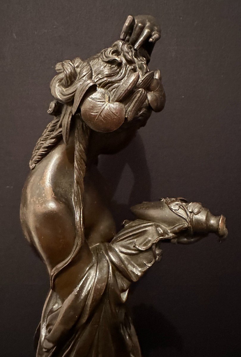 Grand Bronze Femme Amphitrite 60,5 Cm d'Après James Pradier XIXème-photo-8