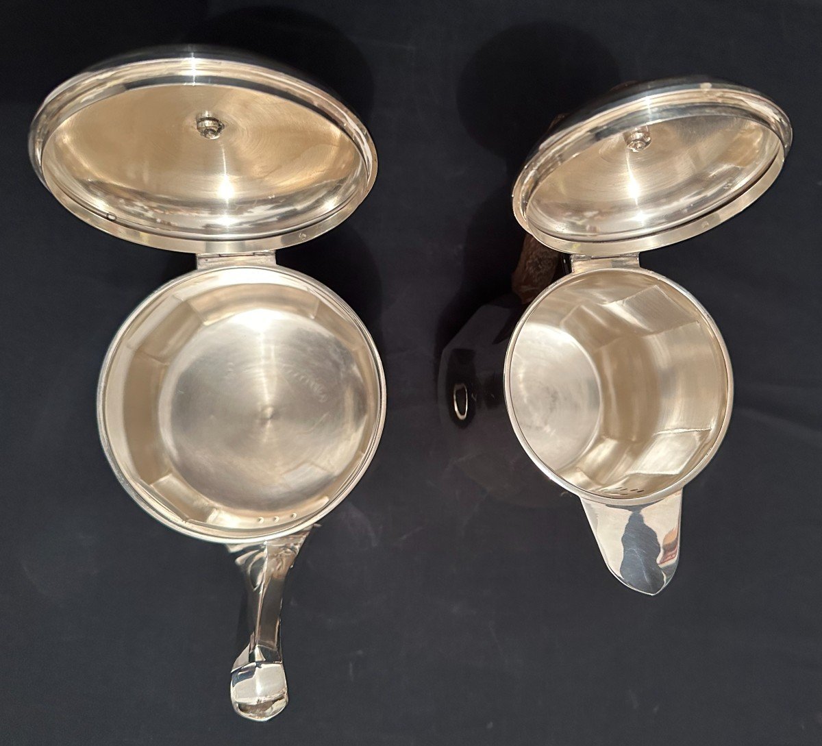 Art Deco Tea And Coffee Service Sterling Silver By Tétard Frères In Paris-photo-8
