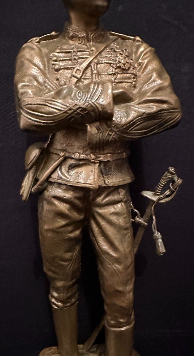 Bronze Militaire Quand Vous Voudrez Par Charles ANFRIE 1886-photo-3