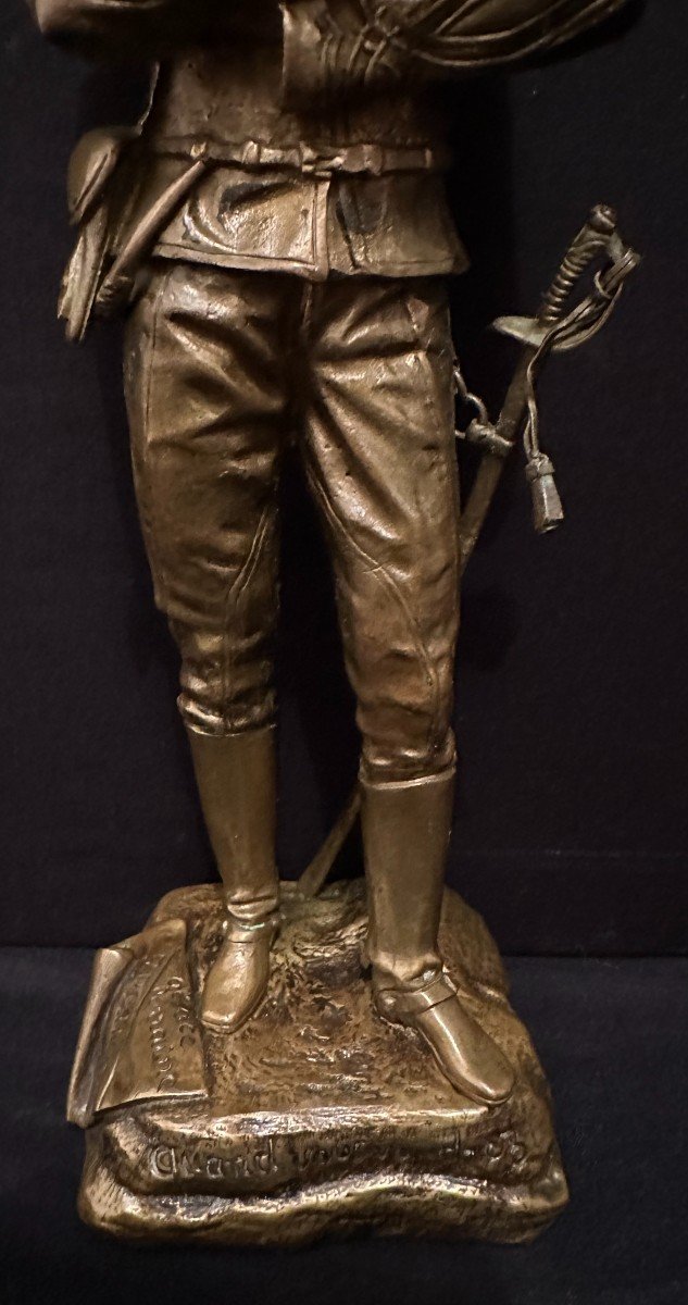 Bronze Militaire Quand Vous Voudrez Par Charles ANFRIE 1886-photo-4