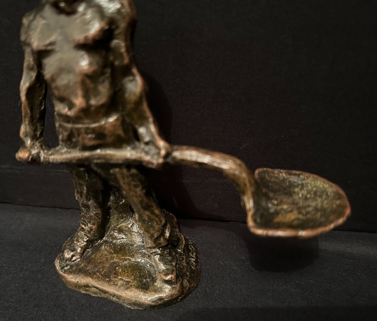 Bronze The Earthworker By Aimé- Jules Dalou Susse Frères Fondeurs 19th Century-photo-3