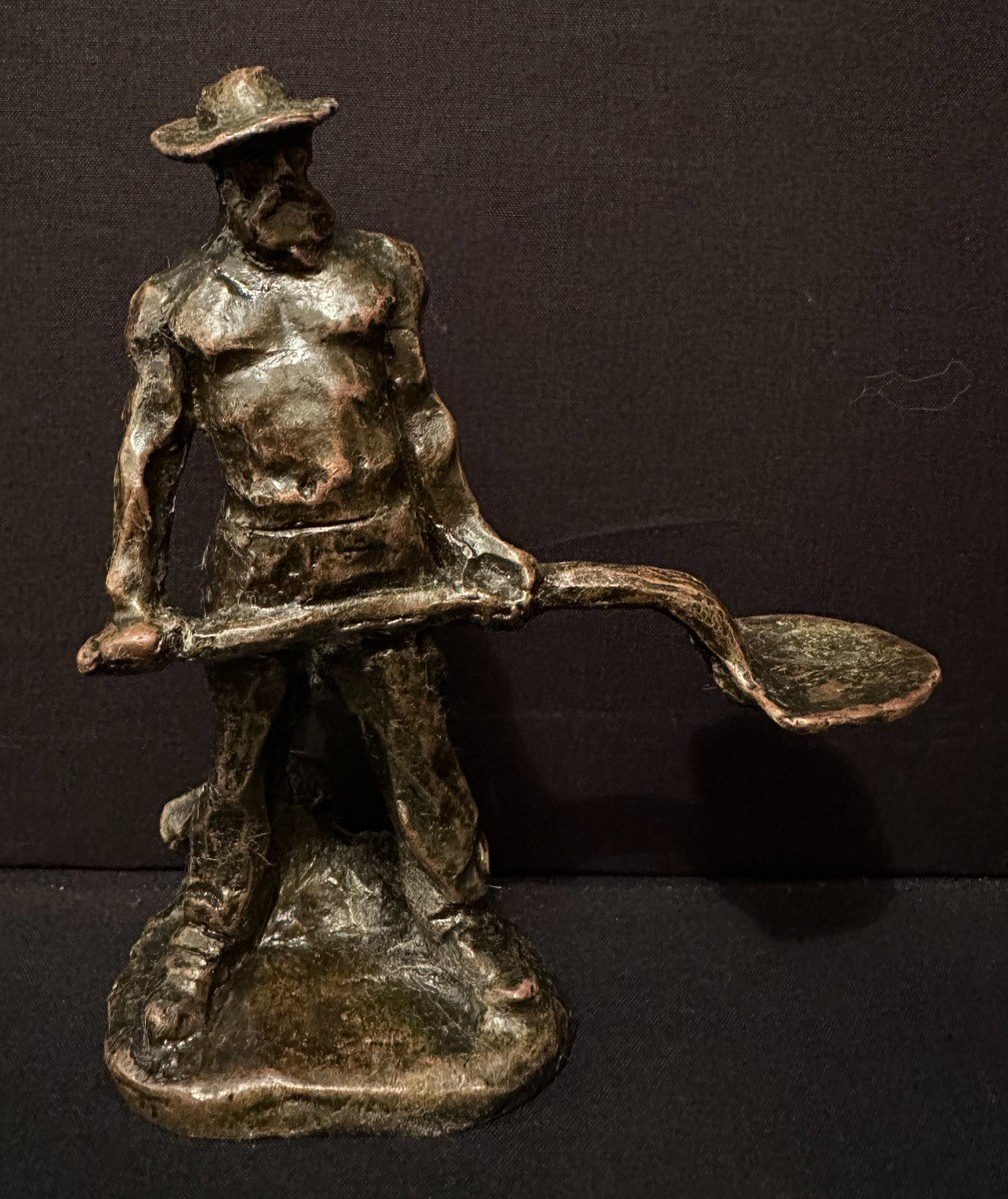 Bronze The Earthworker By Aimé- Jules Dalou Susse Frères Fondeurs 19th Century