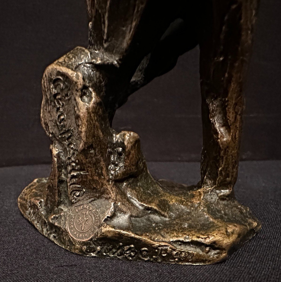 Bronze Le Bineur à La Houe Par Aimé- Jules Dalou Susse Frères Fondeurs XIXème-photo-4