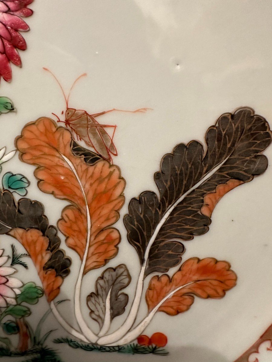 Chine Plat En Porcelaine Famille Rose Époque Qianlong XVIIIème ø 29 Cm-photo-1