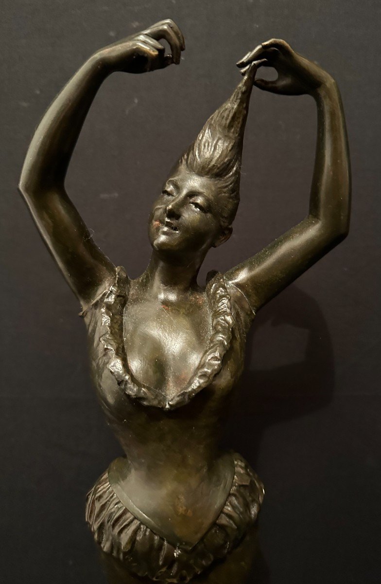 Bronze Femme Du Cirque Suzette Par Nicolas Meyer Fin  XIXème-photo-2