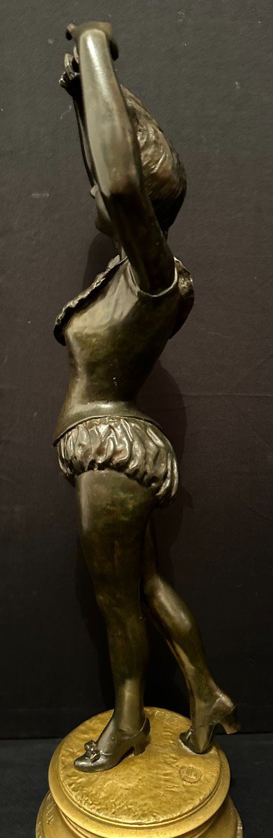 Bronze Femme Du Cirque Suzette Par Nicolas Meyer Fin  XIXème-photo-1
