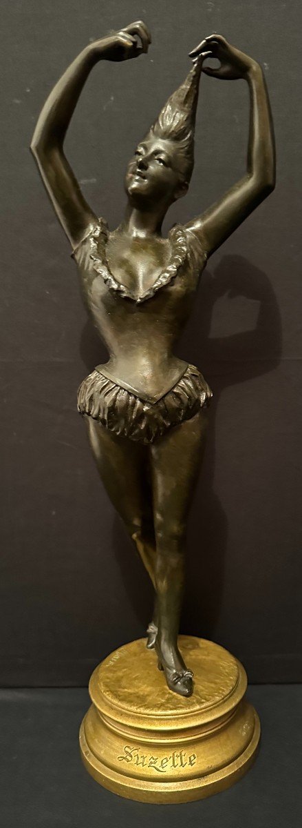 Bronze Femme Du Cirque Suzette Par Nicolas Meyer Fin  XIXème