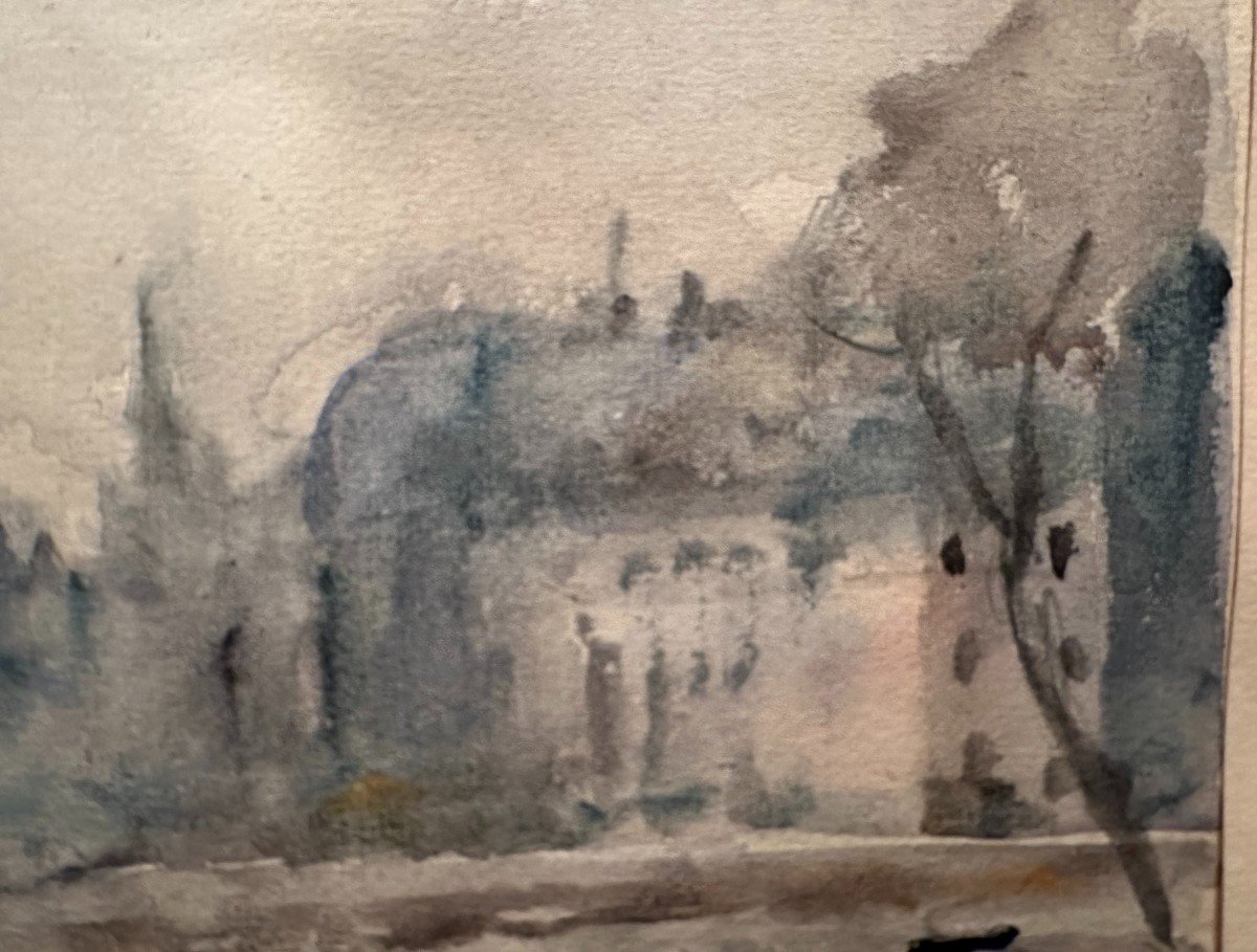 Georges Rouault Watercolor Fisherman On The Quays Of The Seine In Paris -photo-6