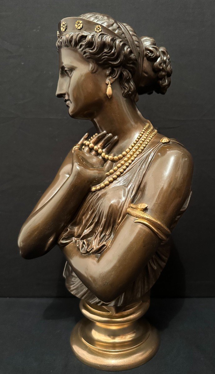 Bronze Female Bust Helen Of Troy By Jean-baptiste Clésinger Barbedienne Fondeur 1860