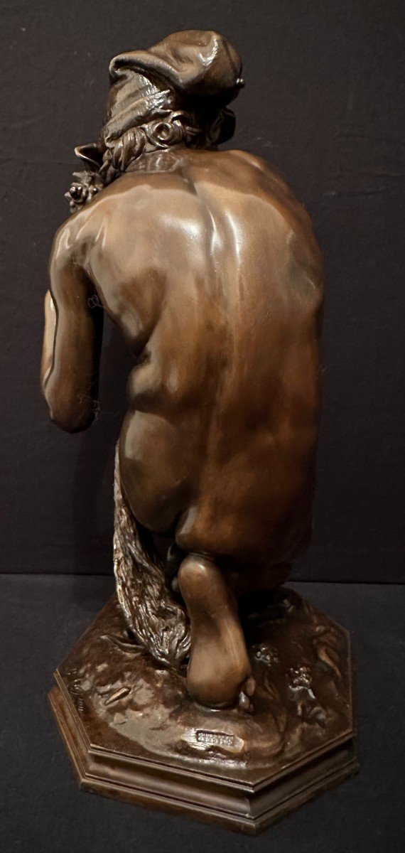 Bronze Le Pêcheur Napolitain Ou Pêcheur  à La Coquille N°3 Par Jean- Baptiste Carpeaux XIXème-photo-4