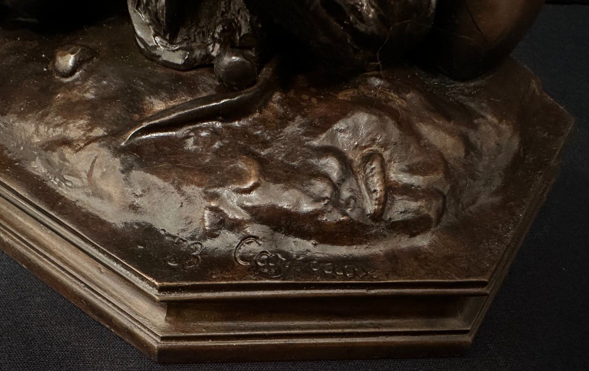 Bronze Le Pêcheur Napolitain Ou Pêcheur  à La Coquille N°3 Par Jean- Baptiste Carpeaux XIXème-photo-6