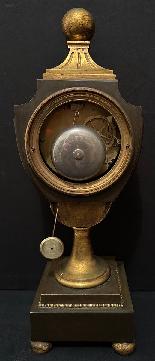 Pendule Urne En Bronze Époque Empire Début XIXème-photo-3