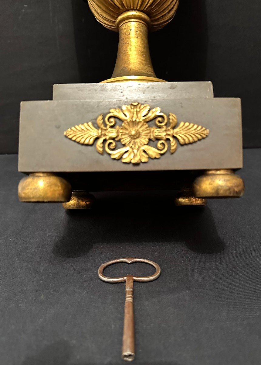Pendule Urne En Bronze Époque Empire Début XIXème-photo-7