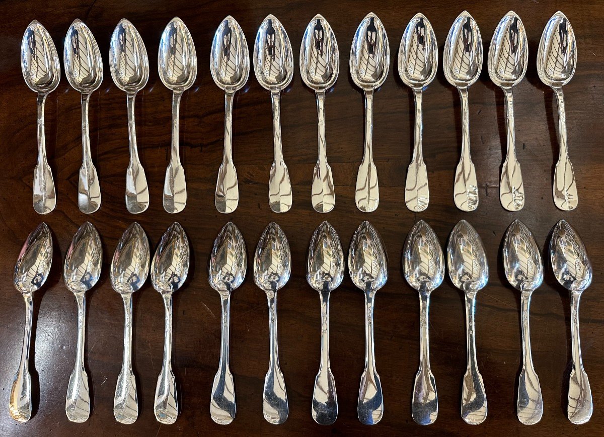 Housewife Solid Silver Uniplat Model 178 Pieces Goldsmith Hénin & Cie Late 19th Century-photo-4