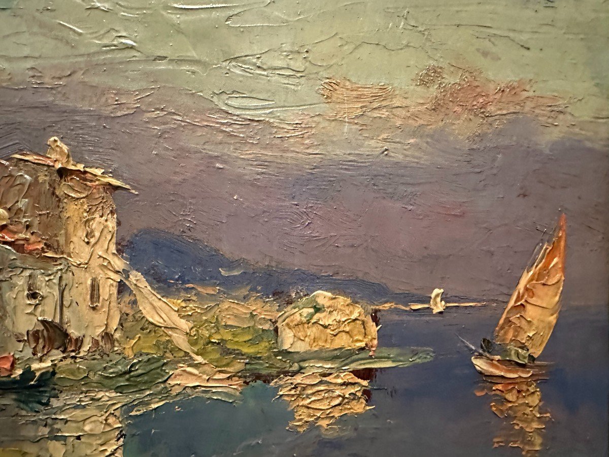 Painting Les Martigues By Henri Olive Said Olive Des Martigues-photo-6