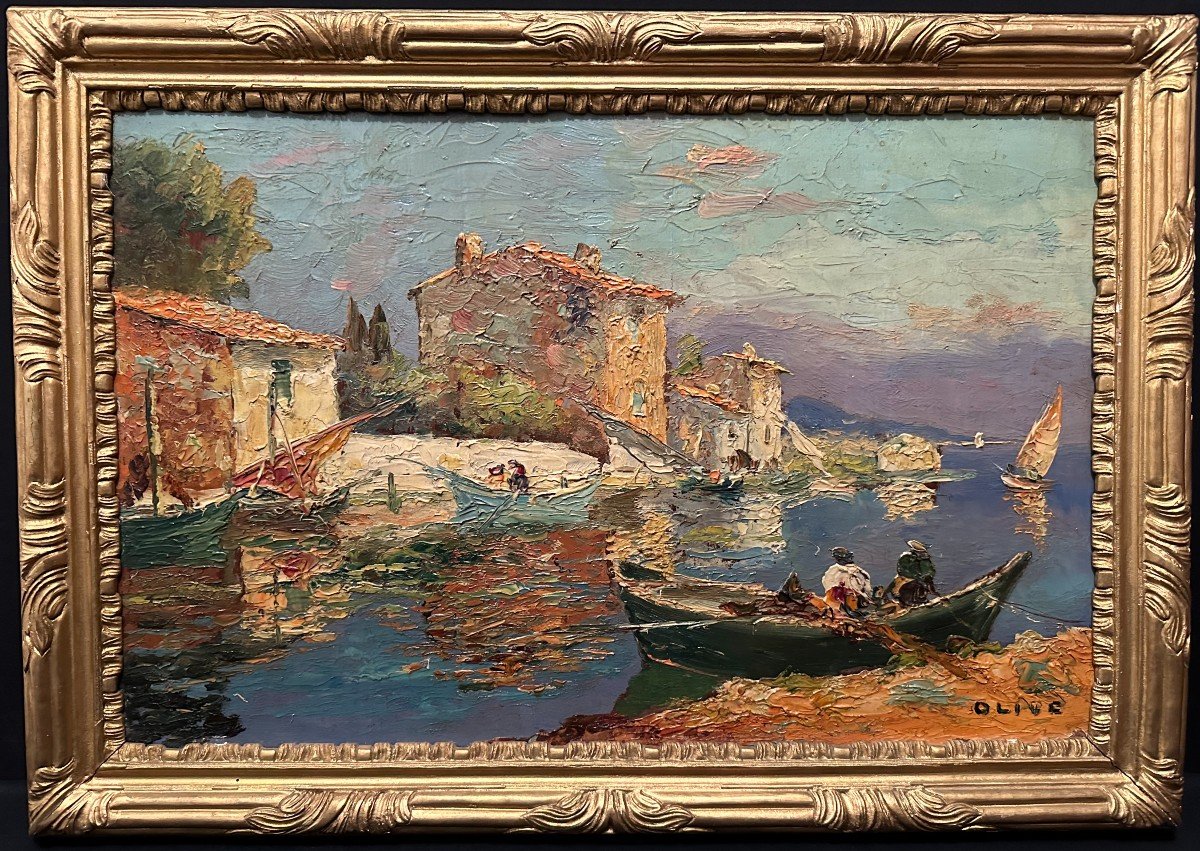 Painting Les Martigues By Henri Olive Said Olive Des Martigues