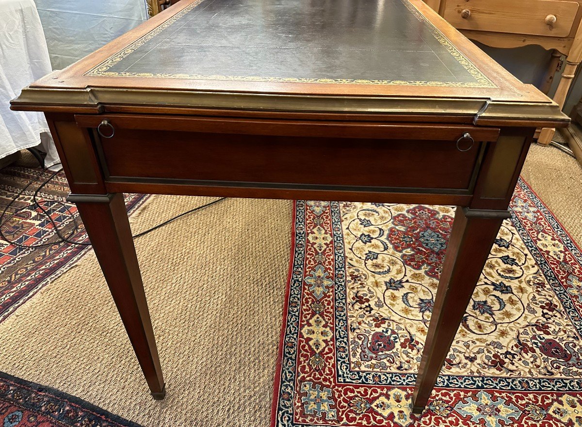 Bureau Plat Style Directoire Acajou Milieu XXème 146 Cm-photo-1