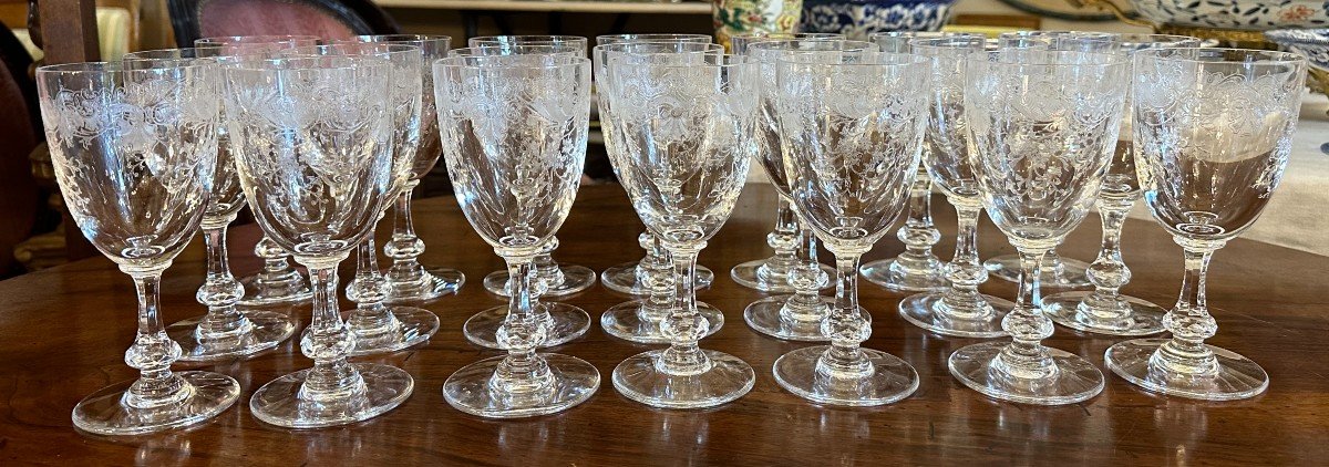 51 Verres En Cristal Modèle Cléo Par Saint Louis-photo-6