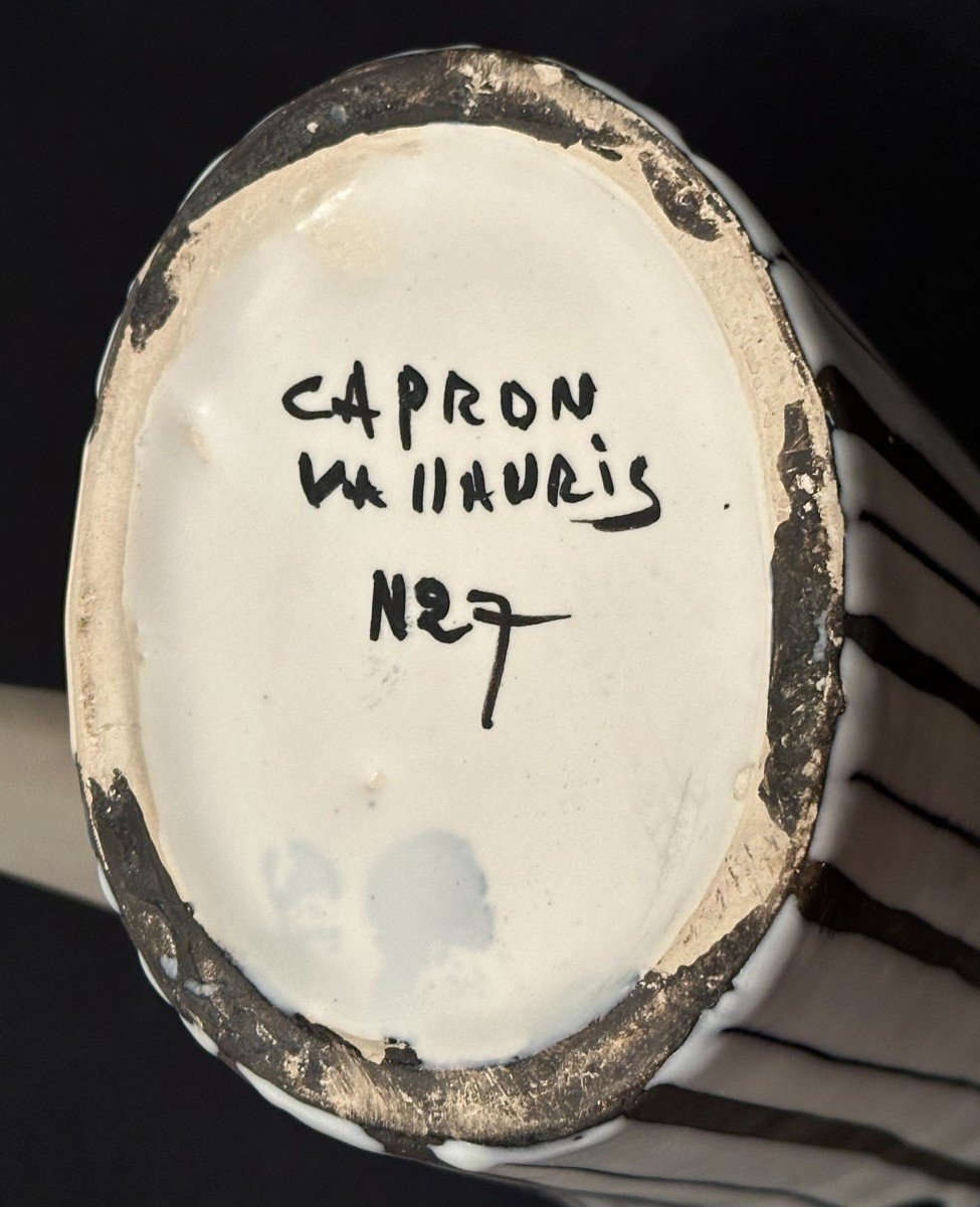 Roger Capron Pichet N 27 à Décor De Lances Noires   Vallauris 1953-photo-8