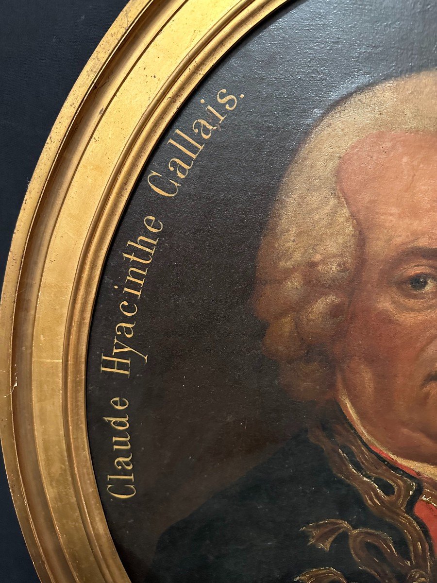 Painting Portrait Of Claude Hyacinthe Callais In The Style Of The 18th Century-photo-4