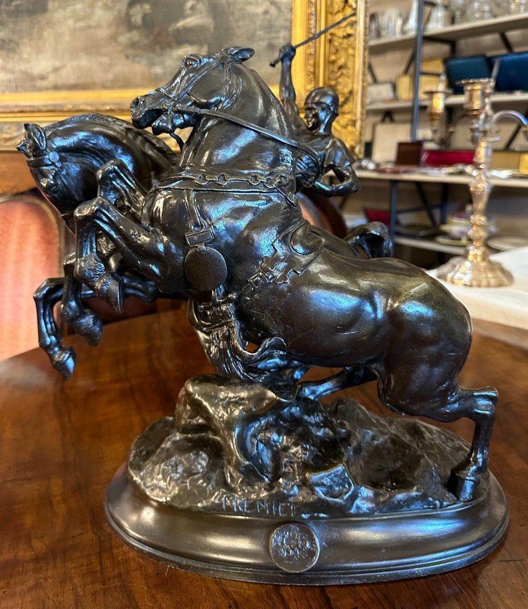 Bronze Statue The Roman Charioteer By Emmanuel Frémiet 19th Century-photo-3