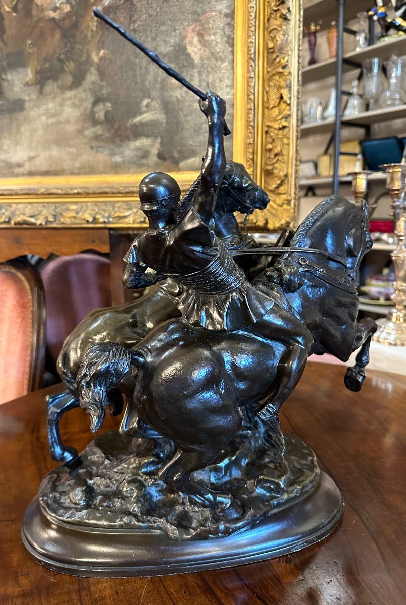 Bronze Statue The Roman Charioteer By Emmanuel Frémiet 19th Century-photo-1