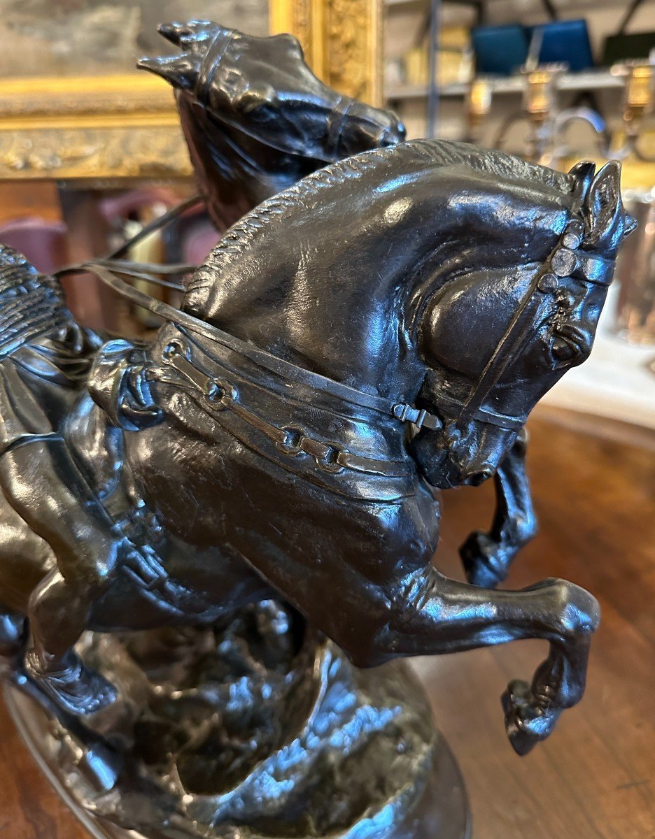 Bronze Statue The Roman Charioteer By Emmanuel Frémiet 19th Century-photo-6