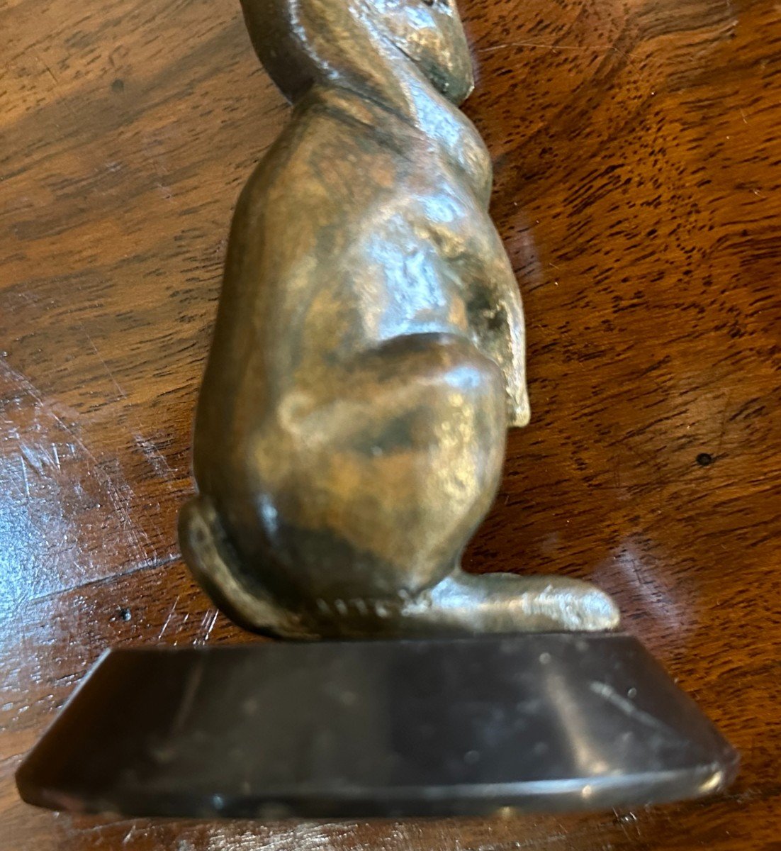 Petite Sculpture  Bronze Lièvre Par Georges Raoul Garreau XXème-photo-6